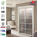 72 in. X 96 in. Tranquilidade Painéis de vidro Back Painted White Frame de madeira Interior Sliding Door